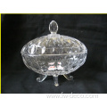 clear crystal candy glass jar with lid